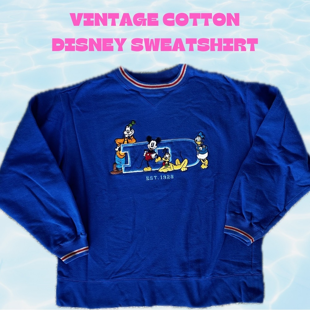 90s Vintage Cotton Crew Neck Disney Sweatshirt